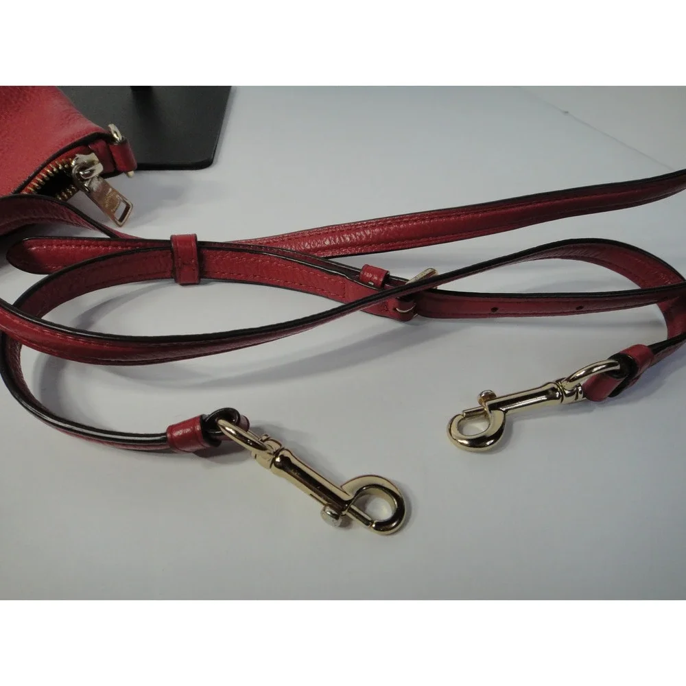 Coach Prairie Satchel Red Pebble Leather Handbag Gold Hardware F79997 Women's
